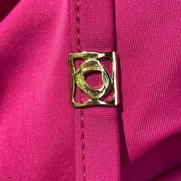 𝅺rise Marie Reid flutter top one piece swim suit fuchsia. Size 10. - Picture 3 of 10